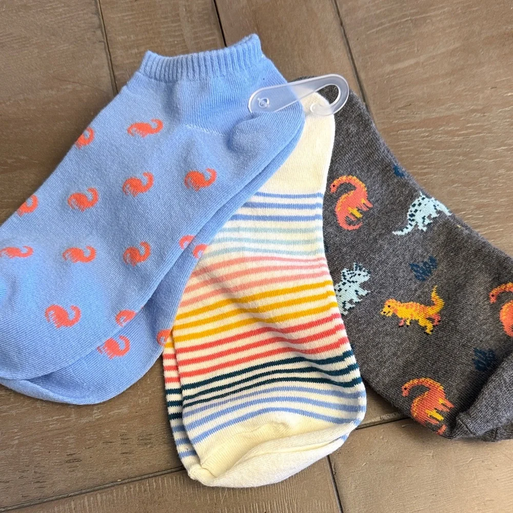 Old Navy Fun Casual Socks - Gray, Blue, and Multicolor - Picture 3 of 3